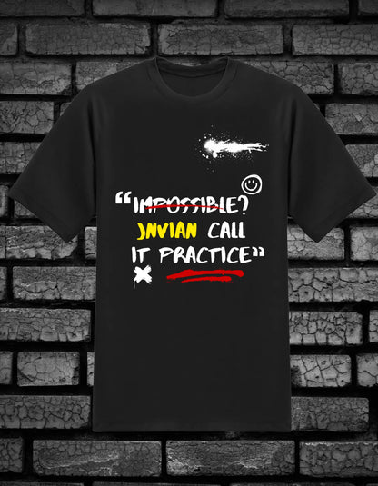Impossible? JNVian call it practice - Male Round Neck Half Sleeve Classic