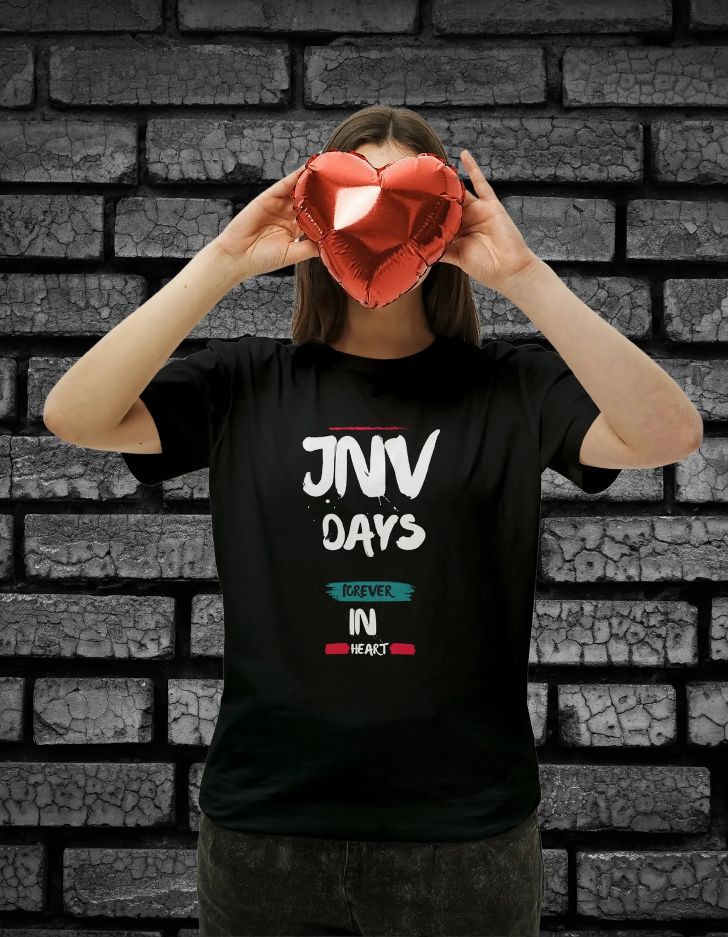 JNV Days, Forever in Heart - Female Round Neck Half Sleeve Classic