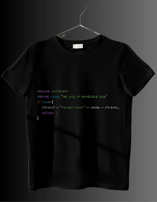 Proudly from Odisha - Female Round Neck Half Sleeve Classic