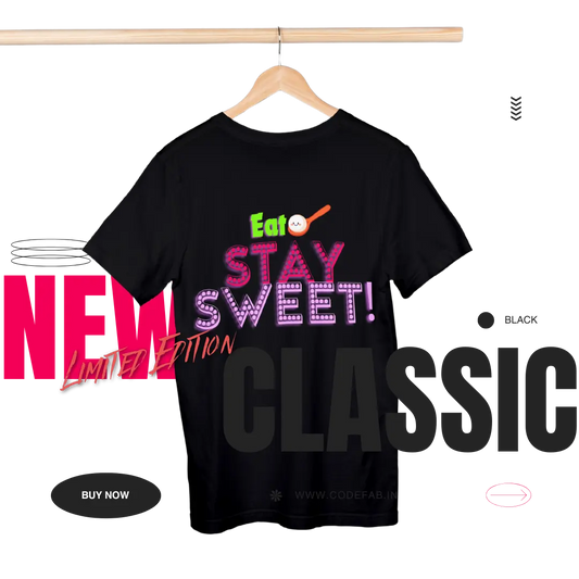 Eat rasgulla - Female Round Neck Half Sleeve Classic