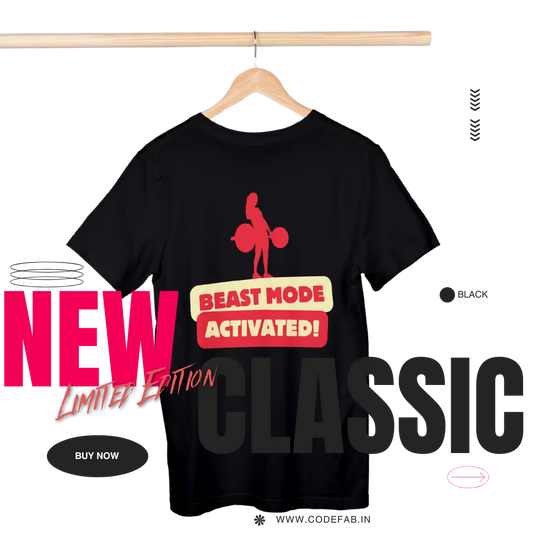 Beast Mode Activated - Female Round Neck Half Sleeve Classic
